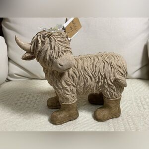 Viral tiktok solar highland cow with boots and butterfly 12x12 I am solar HTF